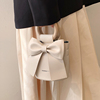 小众蝴蝶结包包女2022新款斜挎包仙女包时尚质感白色手提包水桶包