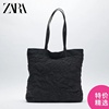ZARAHOME新款女包黑色大容量单肩手提购物包托特包袋 16179610040