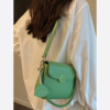 南风联名款 苹果绿马鞍包包女夏季高级质感小众手提单肩斜挎小包