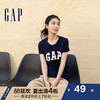 Gap女装LOGO纯棉短袖T恤268820 2022夏季新款女士百搭基本款上衣